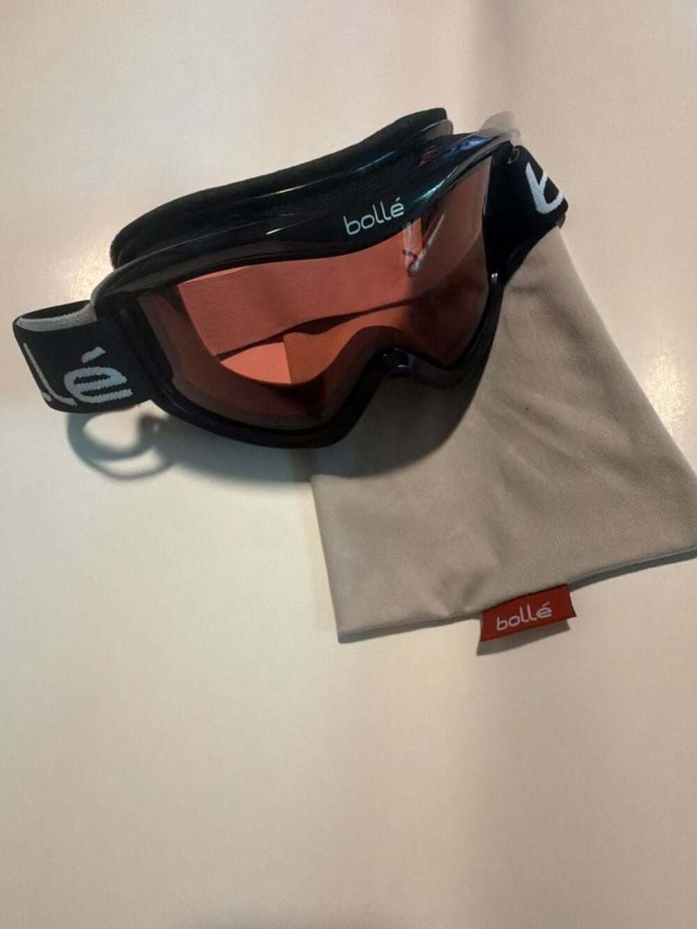 Bollé Mojo Black Ski and Snowboard Goggles with Vermillion Lens